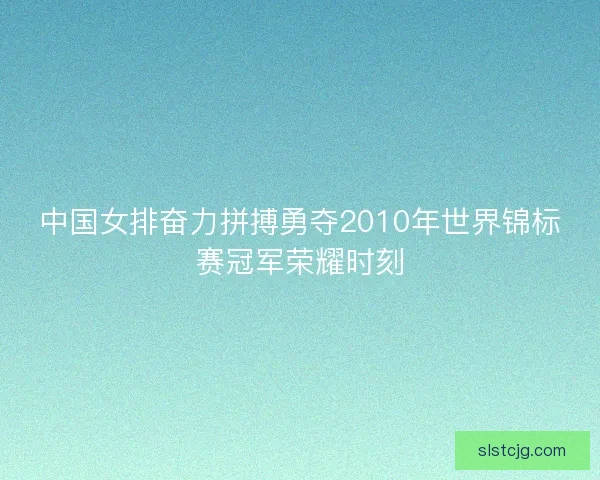 中国女排奋力拼搏勇夺2010年世界锦标赛冠军荣耀时刻